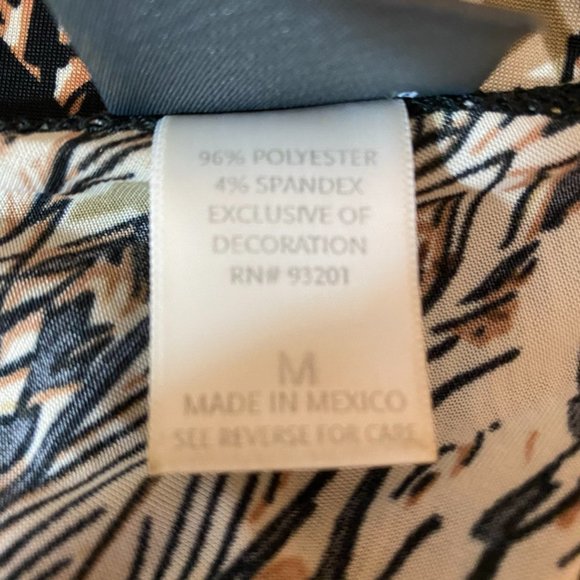 Dots One Shoulder Tunic Style Blouse Women's Size Medium Abstract Print Sequins - Picture 6 of 7